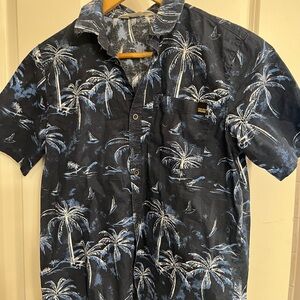 H&M Boy’s Blue and White Palm Tree Print Shirt